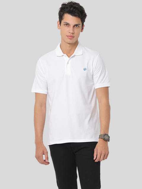 Men's Short Sleeve Polo T-Shirt, White