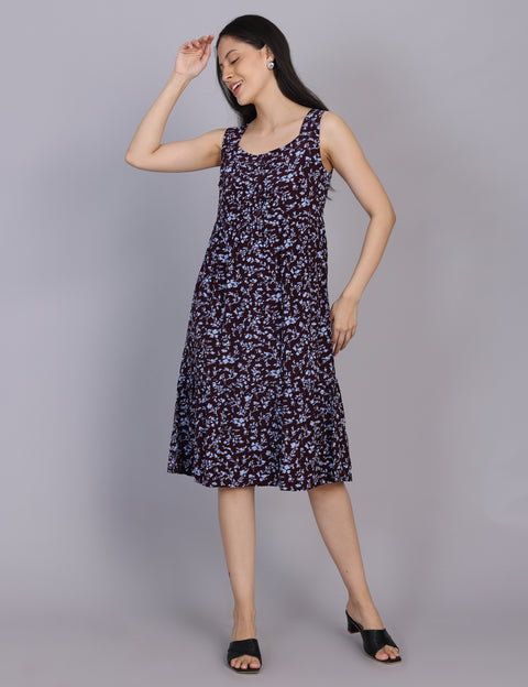 Wearhouse Women's Black Woven Slim Fit Viscose Dress