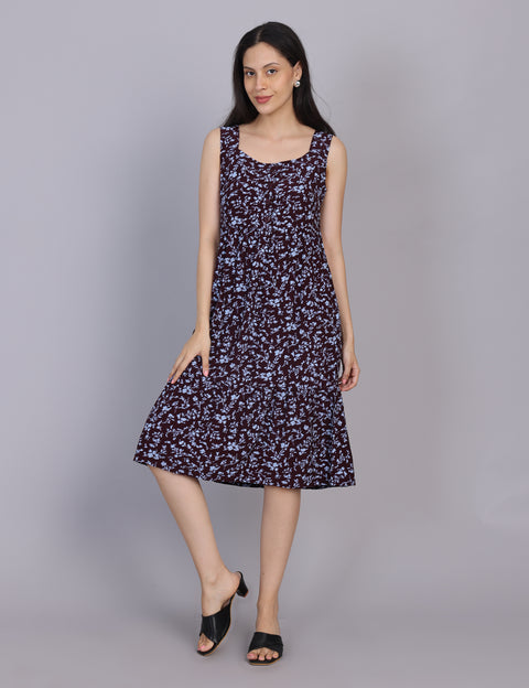 Wearhouse Women's Black Woven Slim Fit Viscose Dress
