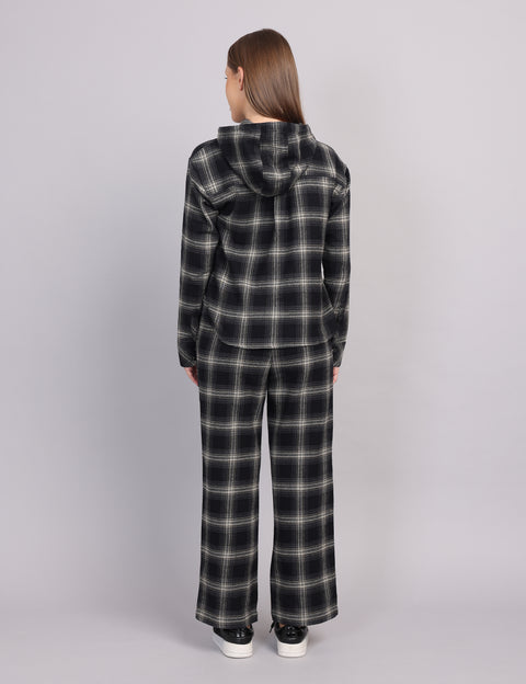 Women’s Black Flannel Cord Set