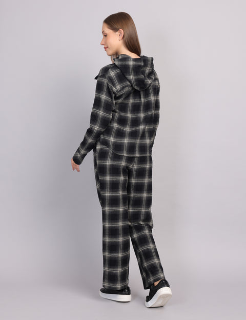 Women’s Black Flannel Cord Set