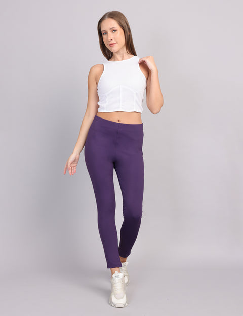 Women’s Slim Fit Tregging – Dark Purple