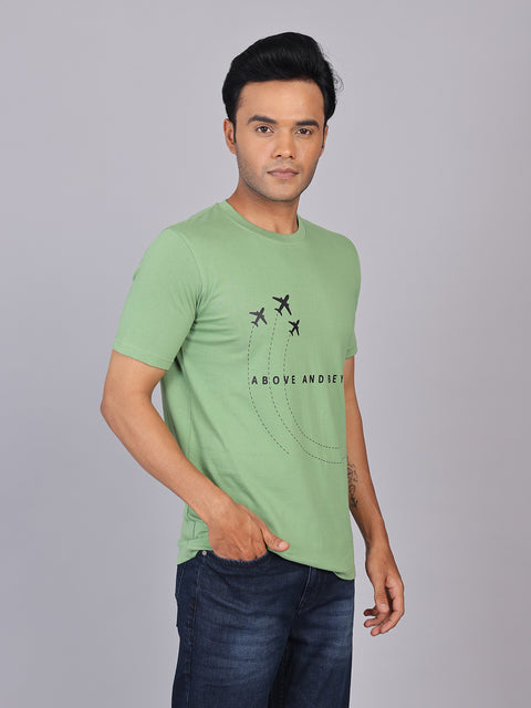 Men’s Green Round Neck T-Shirt