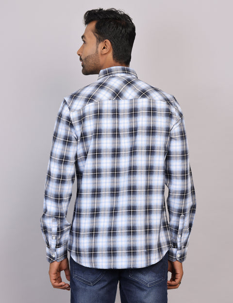 Blue Checks Full Sleeve Shirt – Regular Fit