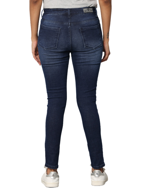 Women's Dark Indigo High Rise Skinny Fit Jeans