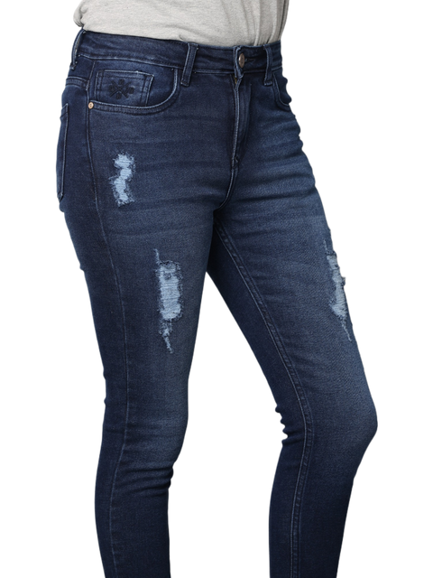 Women's Dark Indigo High Rise Skinny Fit Jeans