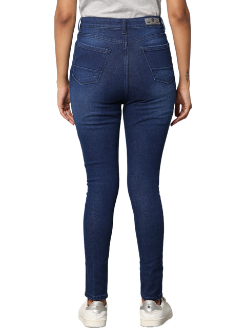 Women's Light Indigo Clean Look Skinny Fit High Rise Jeans