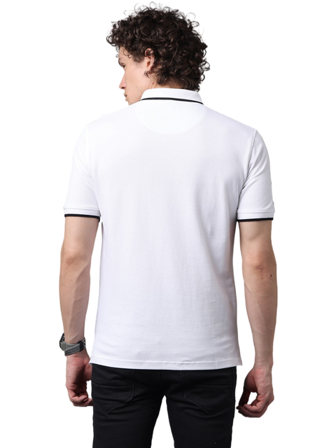 Men's Classic Half Sleeves White Polo T-Shirt