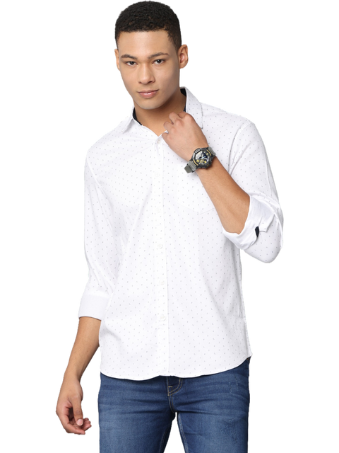 Men's Slim Fit All Over Print Casual Shirt