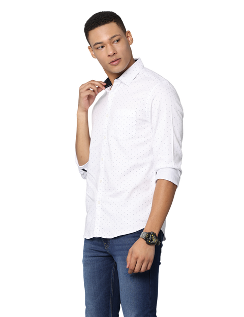 Men's Slim Fit All Over Print Casual Shirt