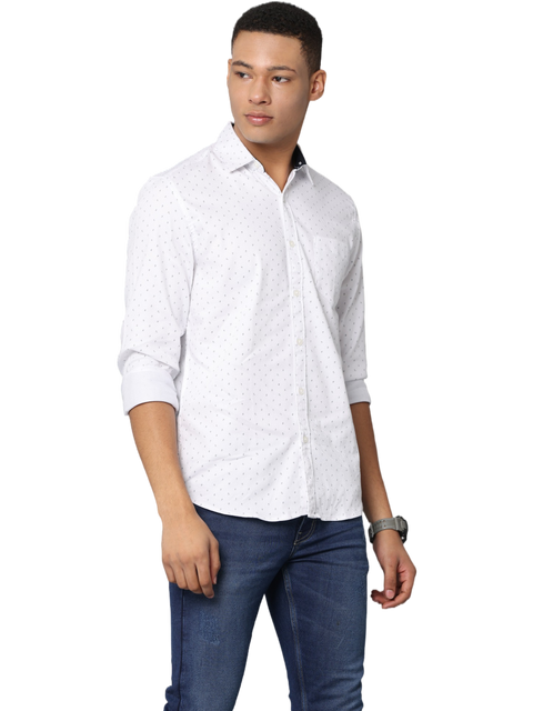 Men's Slim Fit All Over Print Casual Shirt