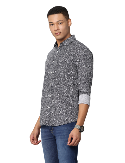 Men's Slim Fit Printed Full Sleeve Casual Shirt