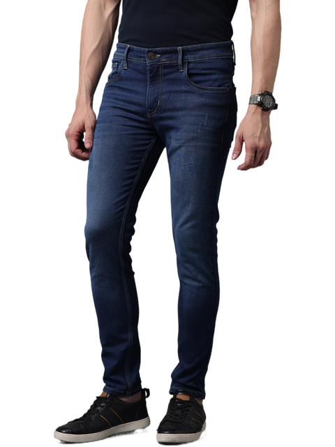 Men's Indigo Blue Slim Fit Strechable Denim Jeans