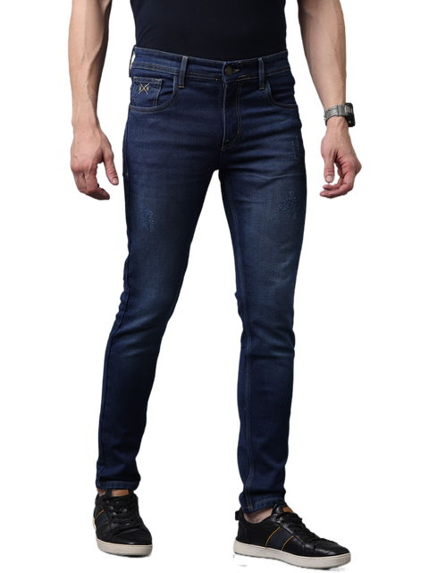 Men's Indigo Blue Slim Fit Strechable Denim Jeans