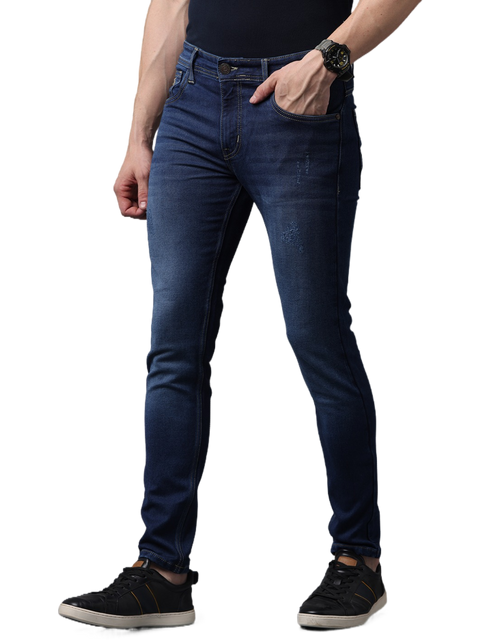 Men's Indigo Blue Slim Fit Strechable Denim Jeans