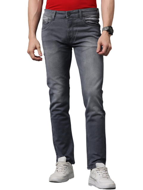 Men's Slim Fit Light Faded Strechable Denim Jeans , Grey