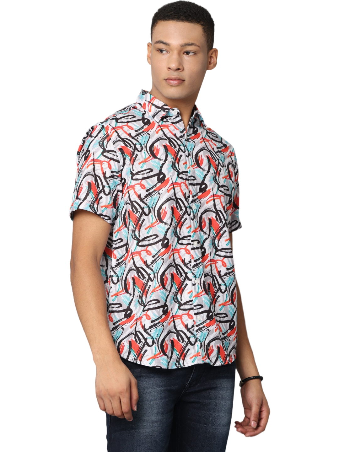 Men's Abstract Print Short Sleeves Casual Shirt – Wearhouse