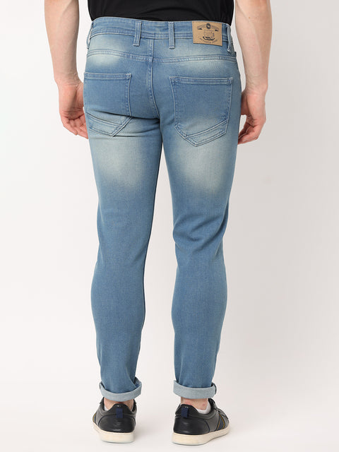 Men's Light Blue Slim Fit Stretchable Jeans