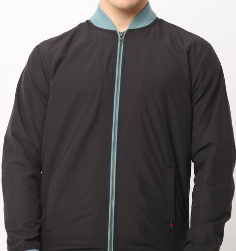 Men's Slim Fit Black Full Sleeve Jacket