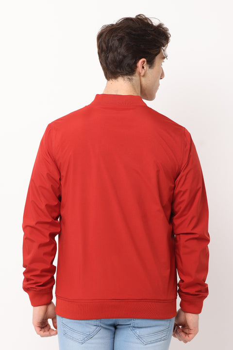 Men's Slim fit Reversible Red & Grey Full Sleeve Jacket