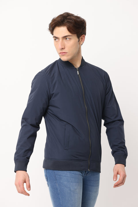 Men's Slim fit Navy Blue Full Sleeve Jacket