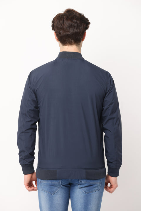 Men's Slim fit Navy Blue Full Sleeve Jacket