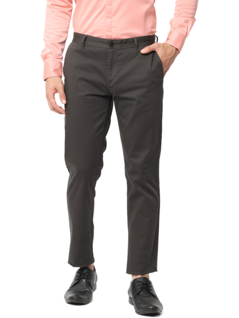 Men's Dark Olive Slim Fit Casual Chino Trouser