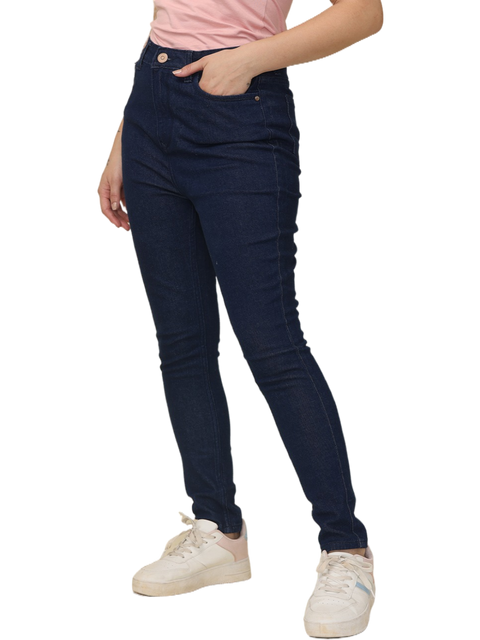 Women's Skinny Fit Mid Rise Core Jeans Trouser, Blue