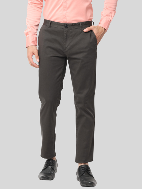 Men's Dark Olive Slim Fit Casual Chino Trouser