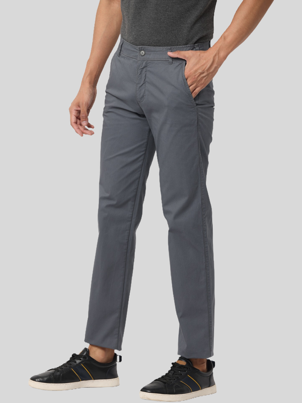 Men's Grey Slim Fit Casual Chino Trouser