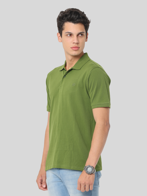 Men's Green Short Sleeve Polo T-Shirt