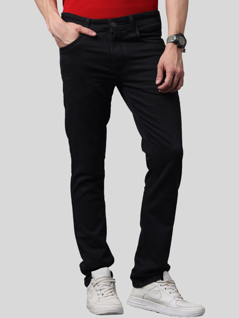 Men's Slim Fit Strechable Jeans, Black