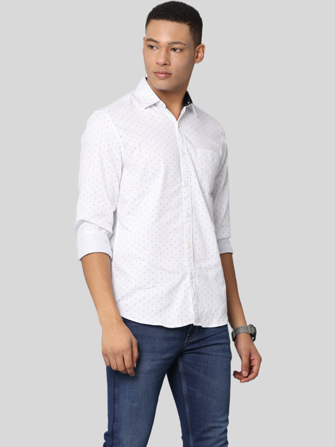 Men's Slim Fit All Over Print Casual Shirt