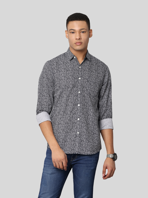Men's Slim Fit Printed Full Sleeve Casual Shirt