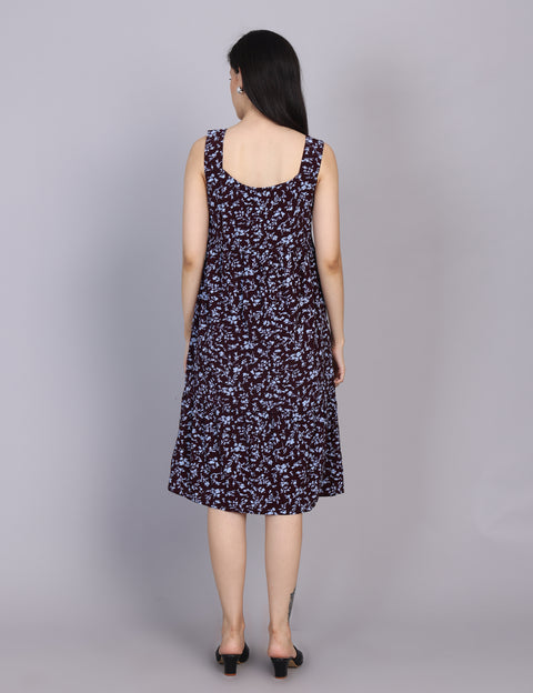 Wearhouse Women's Black Woven Slim Fit Viscose Dress