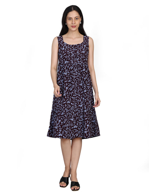 Wearhouse Women's Black Woven Slim Fit Viscose Dress
