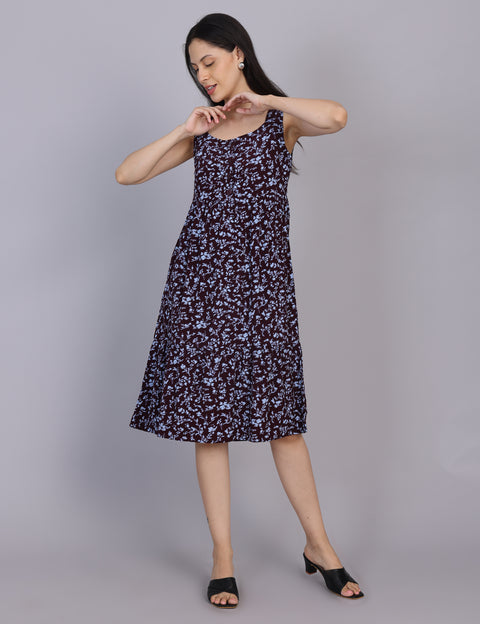 Wearhouse Women's Black Woven Slim Fit Viscose Dress