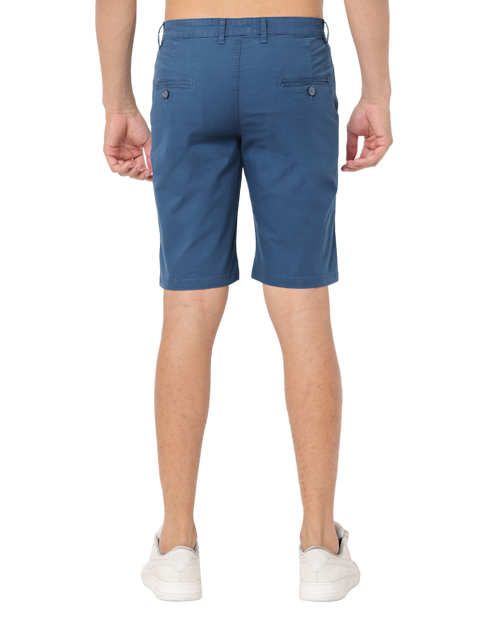 Men's Blue Slim Fit Chino Shorts