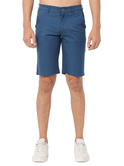 Men's Blue Slim Fit Chino Shorts