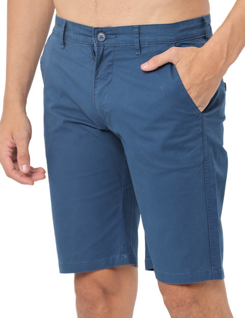 Men's Blue Slim Fit Chino Shorts