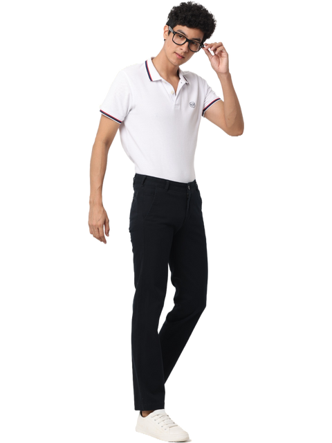 Men's Black Slim Fit Casual Chino Trouser