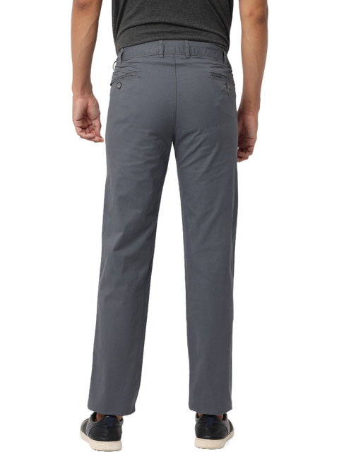 Men's Grey Slim Fit Casual Chino Trouser