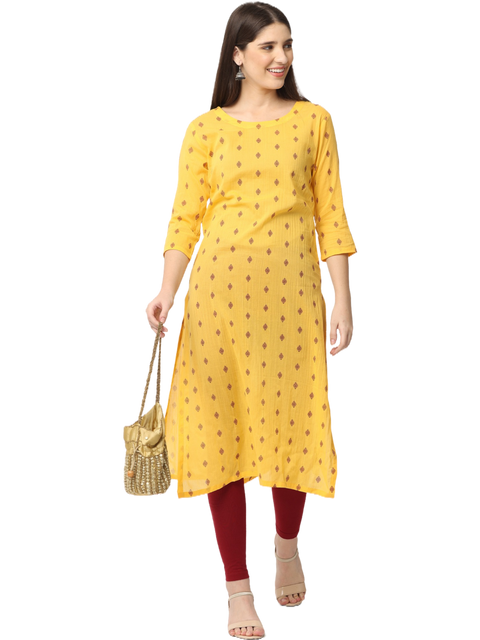 Women's Printed Cotton Kurta Top