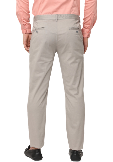 Men's Grey Slim Fit Casual Chino Trouser