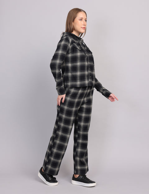 Women’s Black Flannel Cord Set