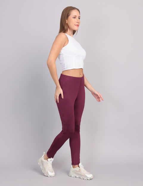 Wearhouse Women’s Slim Fit Tregging – Wine