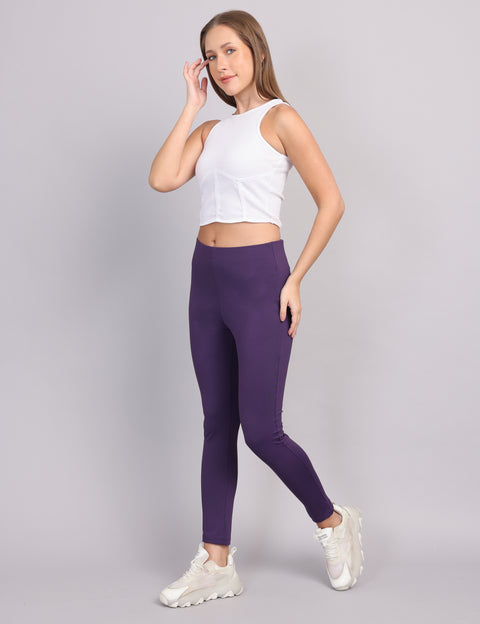 Women’s Slim Fit Tregging – Dark Purple