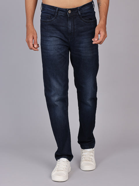 Men’s Dark Wash Blue Slim Fit Denim Trouser