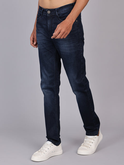 Men’s Dark Wash Blue Slim Fit Denim Trouser