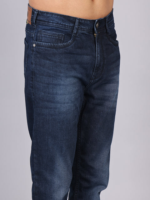Men’s Dark Wash Blue Slim Fit Denim Trouser